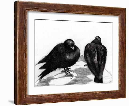 Serious Pigeon Situation, 2012-Nancy Moniz-Framed Giclee Print