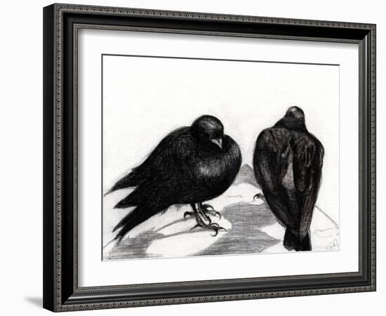 Serious Pigeon Situation, 2012-Nancy Moniz-Framed Giclee Print