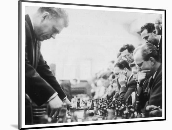 Serious Thought at a Chess Match-Henry Grant-Mounted Photographic Print