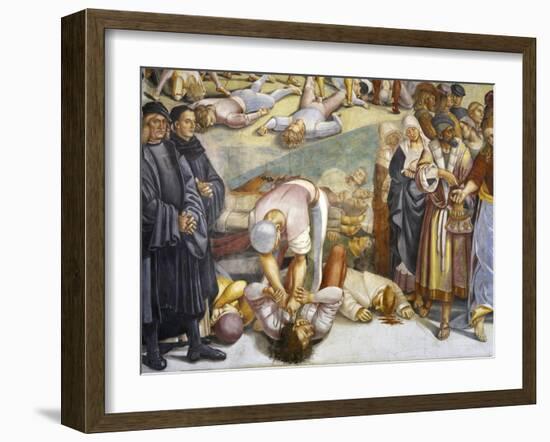 Sermon and Deeds of Antichrist, from Last Judgment Fresco Cycle, 1499-1504-Luca Signorelli-Framed Giclee Print