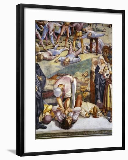 Sermon and Deeds of Antichrist, from Last Judgment Fresco Cycle, 1499-1504-Luca Signorelli-Framed Giclee Print