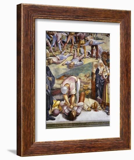 Sermon and Deeds of Antichrist, from Last Judgment Fresco Cycle, 1499-1504-Luca Signorelli-Framed Giclee Print