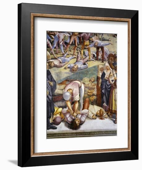 Sermon and Deeds of Antichrist, from Last Judgment Fresco Cycle, 1499-1504-Luca Signorelli-Framed Giclee Print