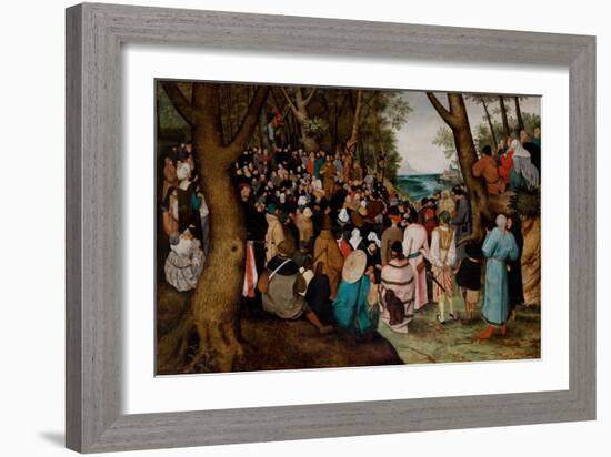 Sermon of Saint John the Baptist, 1605-15 (Oil on Panel)-Pieter the Younger Brueghel-Framed Giclee Print