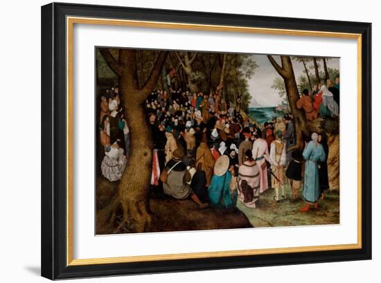 Sermon of Saint John the Baptist, 1605-15 (Oil on Panel)-Pieter the Younger Brueghel-Framed Giclee Print