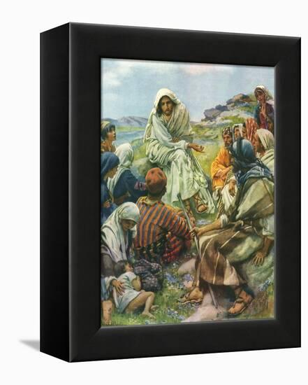 Sermon on the Mount, 1922-Harold Copping-Framed Premier Image Canvas