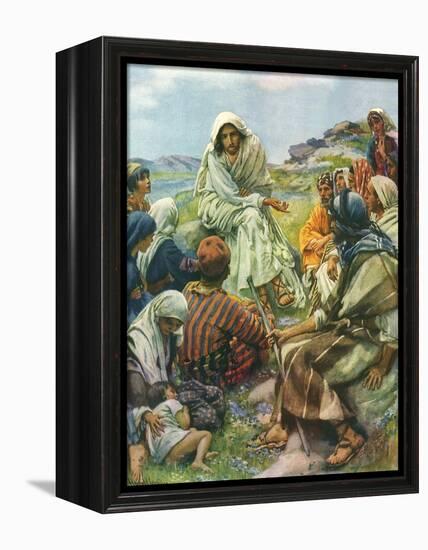 Sermon on the Mount, 1922-Harold Copping-Framed Premier Image Canvas