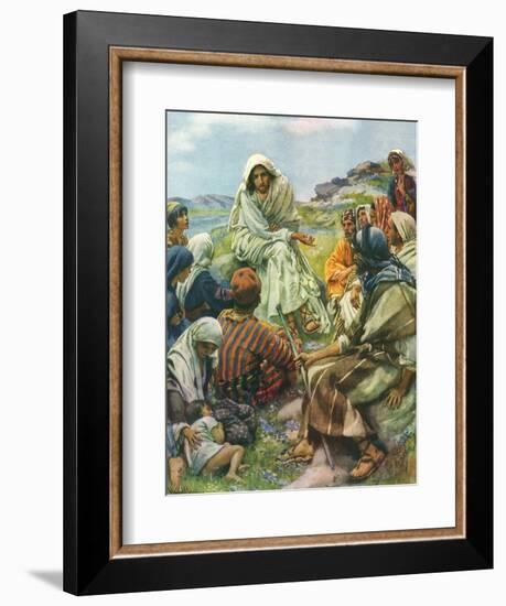 Sermon on the Mount, 1922-Harold Copping-Framed Giclee Print