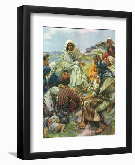 Sermon on the Mount, 1922-Harold Copping-Framed Giclee Print