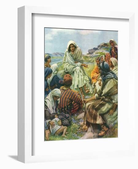 Sermon on the Mount, 1922-Harold Copping-Framed Giclee Print