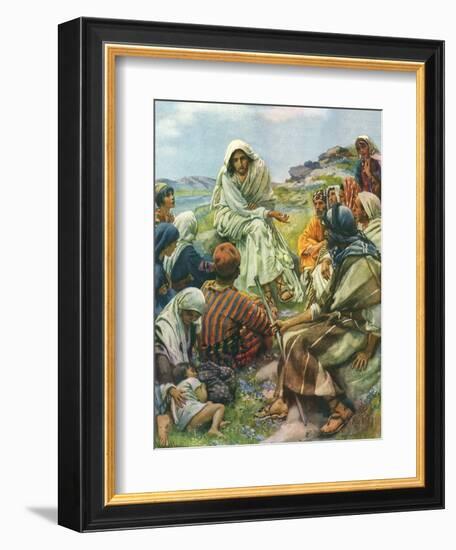 Sermon on the Mount, 1922-Harold Copping-Framed Giclee Print