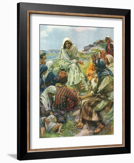 Sermon on the Mount, 1922-Harold Copping-Framed Giclee Print