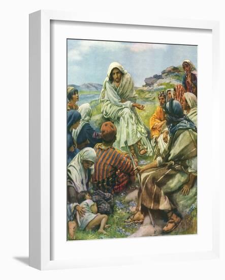 Sermon on the Mount, 1922-Harold Copping-Framed Giclee Print