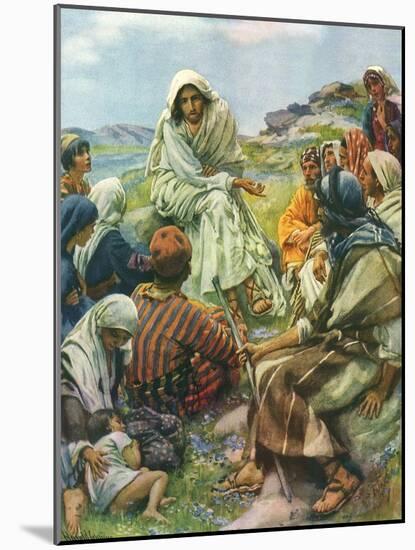 Sermon on the Mount, 1922-Harold Copping-Mounted Giclee Print