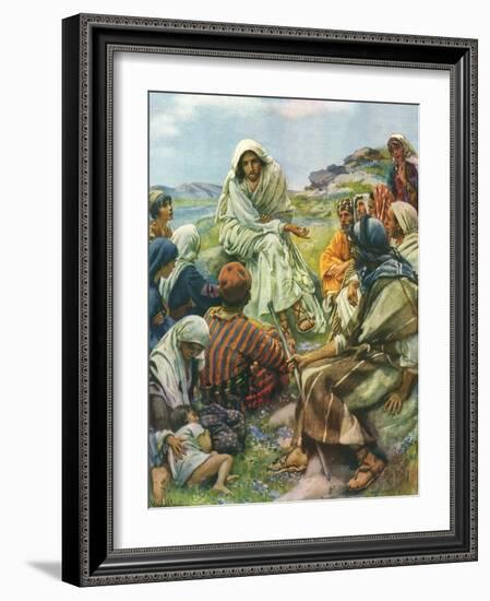 Sermon on the Mount, 1922-Harold Copping-Framed Giclee Print