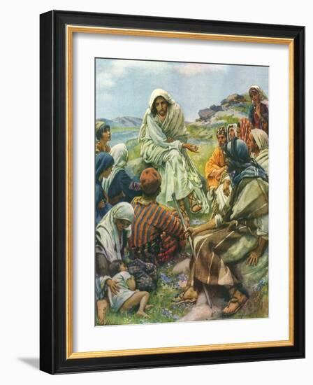 Sermon on the Mount, 1922-Harold Copping-Framed Giclee Print