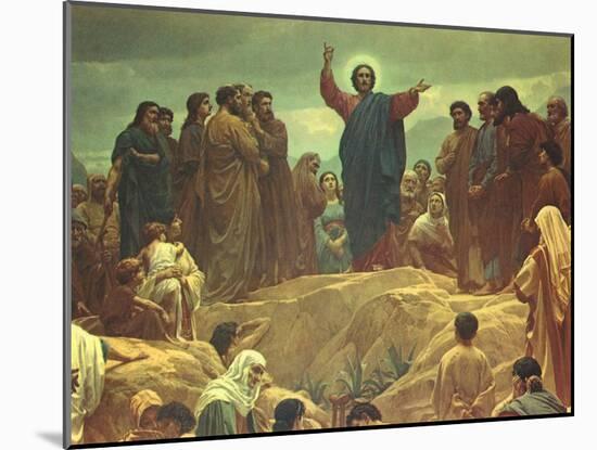 Sermon on the Mount, 1965-null-Mounted Giclee Print