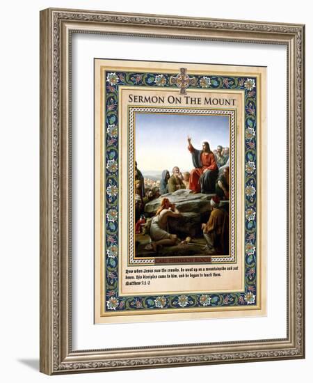 Sermon on the Mount-Carl Bloch-Framed Giclee Print