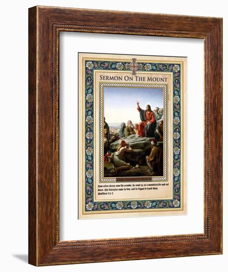 Sermon on the Mount-Carl Bloch-Framed Giclee Print