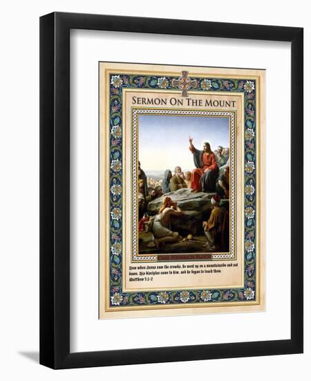 Sermon on the Mount-Carl Bloch-Framed Giclee Print