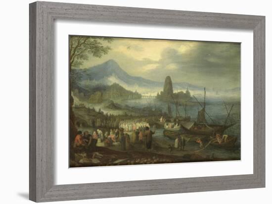 Sermon on the Sea of Galilee-Jan Brueghel-Framed Art Print