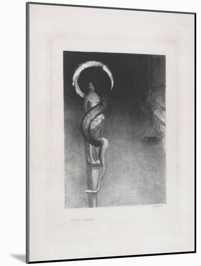 Serpent-Aureole, 1890-Odilon Redon-Mounted Giclee Print