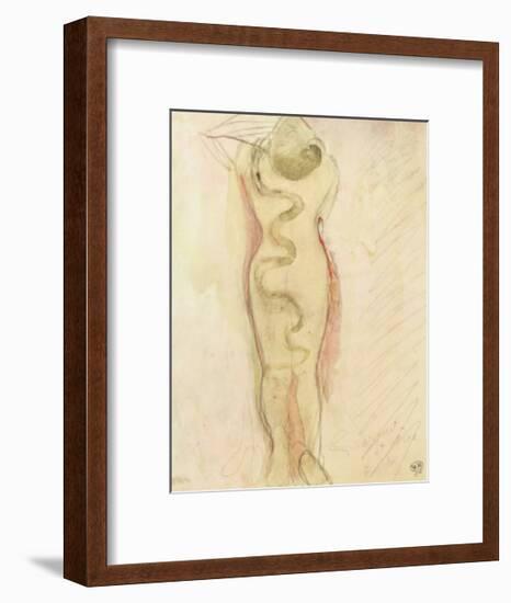 Serpent Et Eve-Auguste Rodin-Framed Art Print