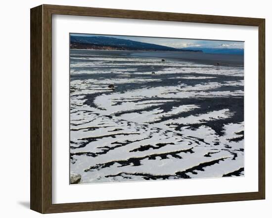 Serpentine Ice on Beach-Latitude 59 LLP-Framed Photographic Print