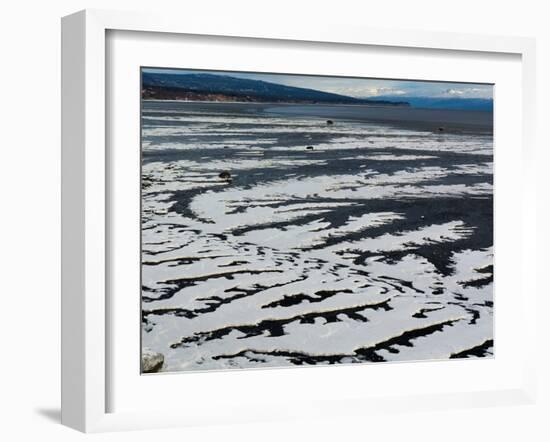 Serpentine Ice on Beach-Latitude 59 LLP-Framed Photographic Print