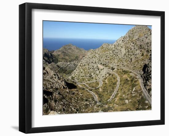 Serpentine Road to Sa Calobra, Mallorca, Balearic Islands, Spain, Mediterranean, Europe-Hans Peter Merten-Framed Photographic Print