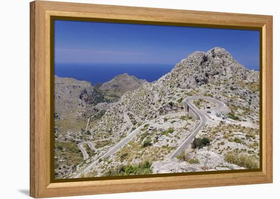 Serpentine Road to the Bay Cala De Sa Calobra-Markus Lange-Framed Premier Image Canvas