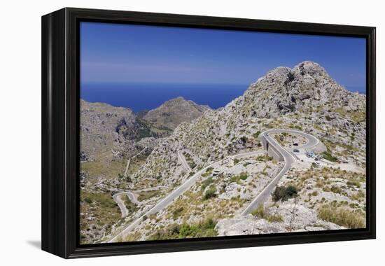 Serpentine Road to the Bay Cala De Sa Calobra-Markus Lange-Framed Premier Image Canvas