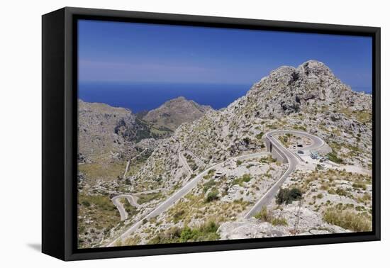 Serpentine Road to the Bay Cala De Sa Calobra-Markus Lange-Framed Premier Image Canvas