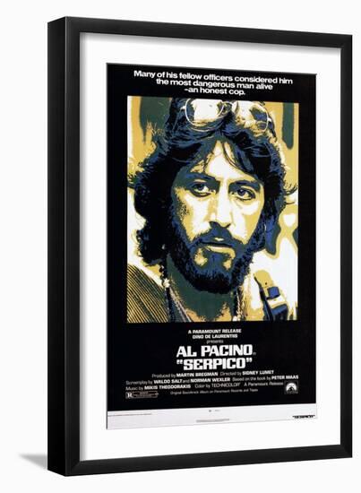 Serpico, Al Pacino, 1973-null-Framed Premium Giclee Print