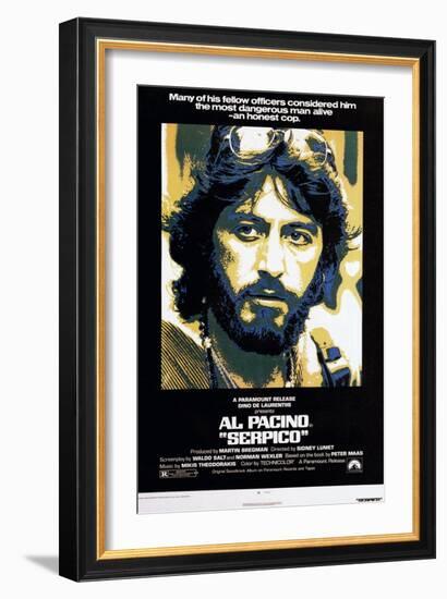 Serpico, Al Pacino, 1973-null-Framed Premium Giclee Print