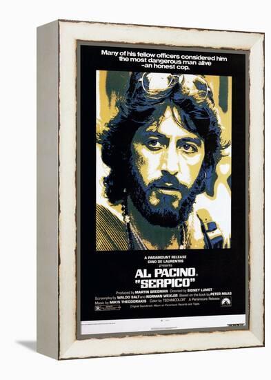 Serpico, Al Pacino, 1973-null-Framed Stretched Canvas