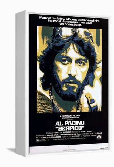 Serpico, Al Pacino, 1973-null-Framed Stretched Canvas