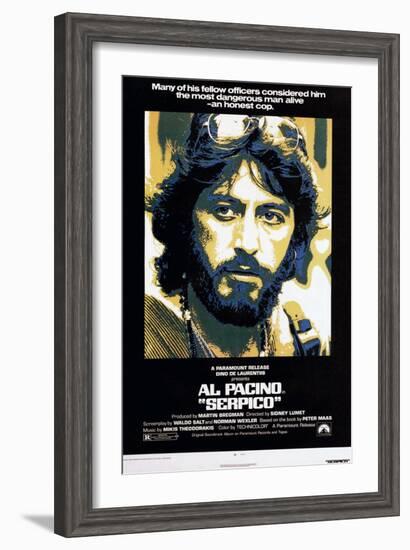 Serpico, Al Pacino, 1973-null-Framed Art Print