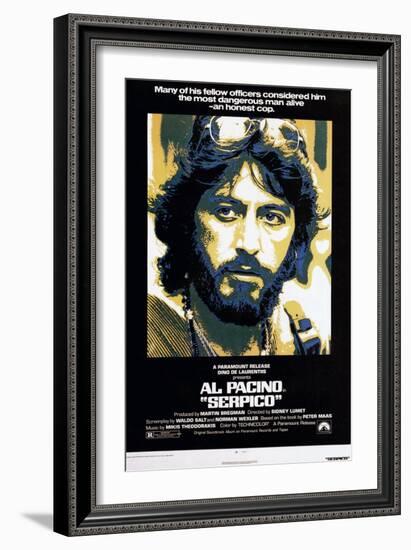 Serpico, Al Pacino, 1973-null-Framed Art Print