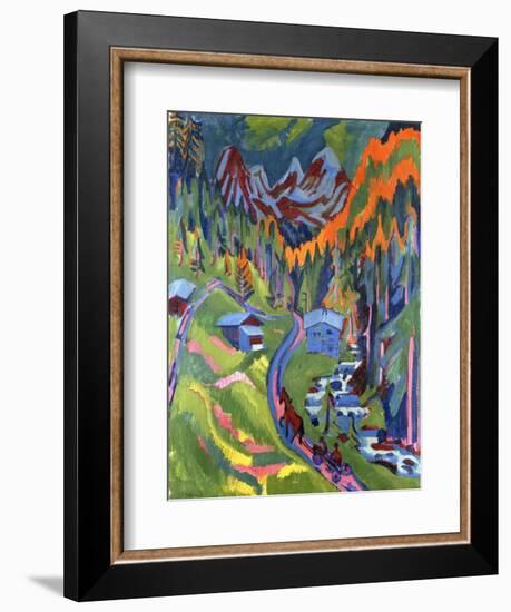 Sertig Path in Summer; Sertigweg Im Sommer, 1923-Ernst Ludwig Kirchner-Framed Giclee Print