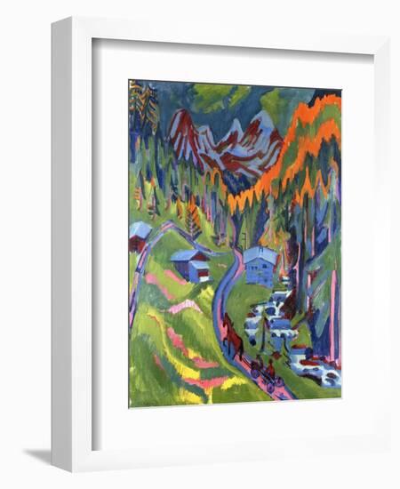 Sertig Path in Summer; Sertigweg Im Sommer, 1923-Ernst Ludwig Kirchner-Framed Giclee Print