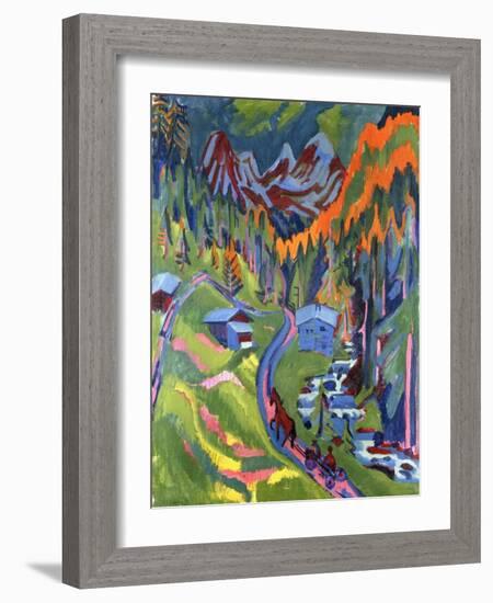 Sertig Path in Summer; Sertigweg Im Sommer, 1923-Ernst Ludwig Kirchner-Framed Giclee Print