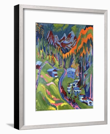 Sertig Path in Summer; Sertigweg Im Sommer, 1923-Ernst Ludwig Kirchner-Framed Giclee Print