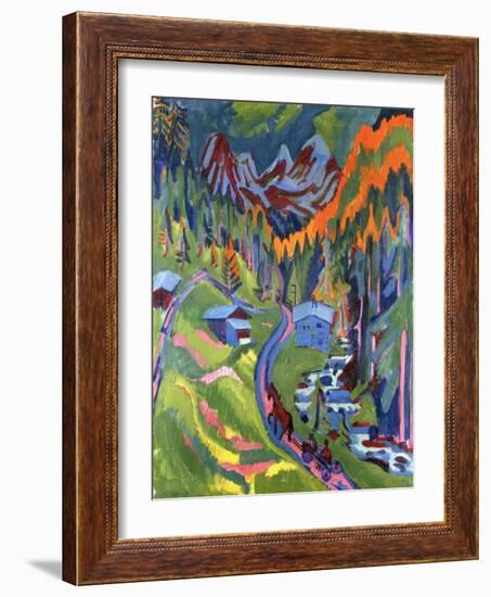 Sertig Path in Summer; Sertigweg Im Sommer, 1923-Ernst Ludwig Kirchner-Framed Giclee Print