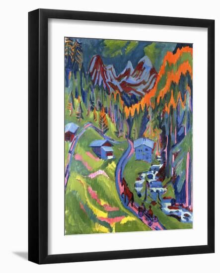 Sertig Path in Summer; Sertigweg Im Sommer, 1923-Ernst Ludwig Kirchner-Framed Giclee Print