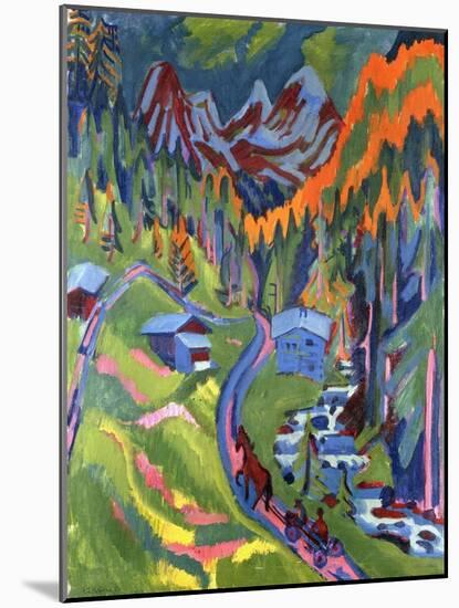 Sertig Path in Summer; Sertigweg Im Sommer, 1923-Ernst Ludwig Kirchner-Mounted Giclee Print