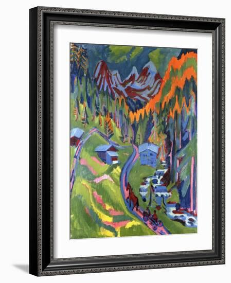 Sertig Path in Summer; Sertigweg Im Sommer, 1923-Ernst Ludwig Kirchner-Framed Giclee Print