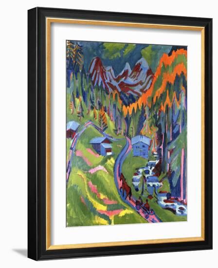 Sertig Path in Summer; Sertigweg Im Sommer, 1923-Ernst Ludwig Kirchner-Framed Giclee Print