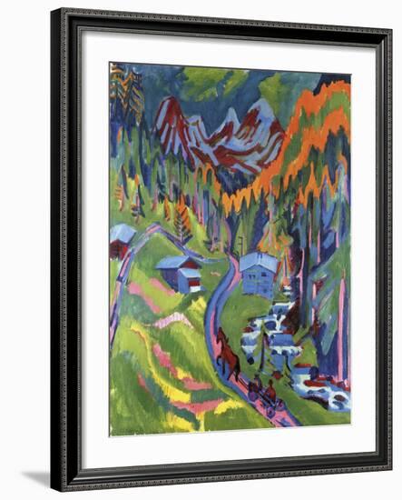 Sertig Path in Summer-Ernst Ludwig Kirchner-Framed Giclee Print