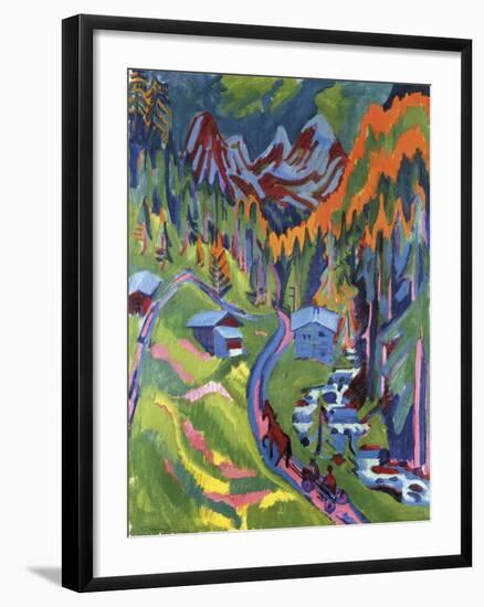 Sertig Path in Summer-Ernst Ludwig Kirchner-Framed Giclee Print